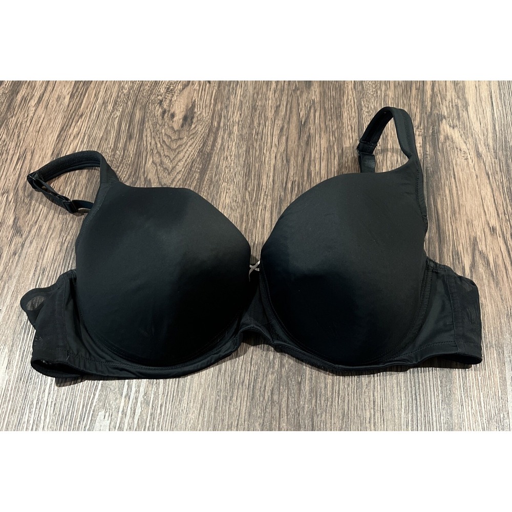 Casique  Underwire Lightly Lined Balconette Black Bra size 44D